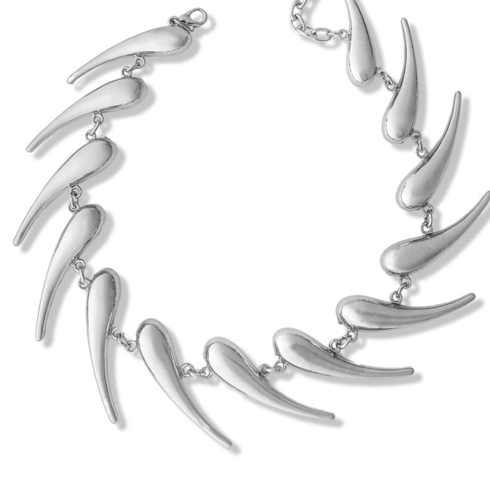 New Pebby Forevee Teardrop Spike Punk Statement Necklace - Picture 10 of 15